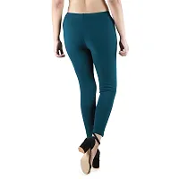 B&B-Buttons & Bows Women's Lycra Blend Body fit, Stretchable Formal Ankle Length Jeggings/Treggings Pant with 2 Pockets [Waist Size:26-38 Inch, Bottle Green]-thumb3