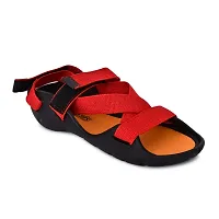 B&B-Buttons & Bows Sparxstar,EVA Foam/Canvas,Unisex Floaters,Sandals for men,Sandals for boys,Colourful Floaters,Floaters for men,Floaters for boys,Unisex-RED,Size-09(Indian),01 Pair-thumb2