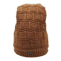 BB-Buttons  Bows Unisex's Beanie Hat (11210059_ACS-WLC-BB-KBN-01-E_Rust Brown_Free Size)-thumb1