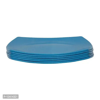 Homray Opulent Microwave Safe  Unbreakable Torquise Blue Square Quarter Plates