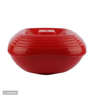 Homray Plastic Bowl with Lid, 1.2-Litre, Set of 2, Red-thumb2