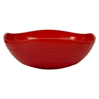 Homray Plastic Bowl, 1.2-Litre, Set of 3, Red-thumb1