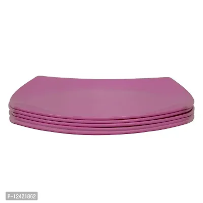 Homray Plastic Quarter Plates, Set of 6, Pink-thumb0