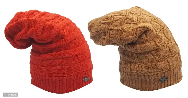 BB-Buttons  Bows Unisex's Beanie Hat (11210161_ACS-WLC-BB-KBN-02-Red- Red BRN_Free Size)