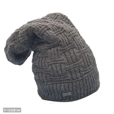 BB-Buttons  Bows Unisex's Beanie Hat (11210063_ACS-WLC-BB-KBN-01-A_Dark Grey_Free Size)