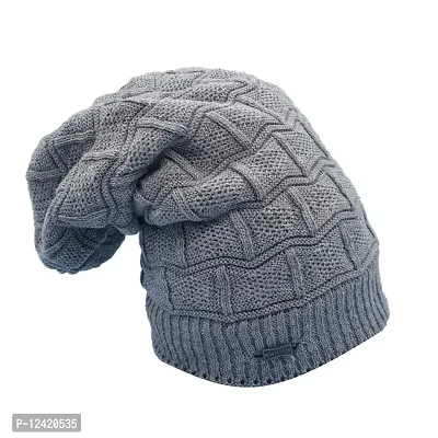 BB-Buttons  Bows Unisex's Beanie Hat (11210058_ACS-WLC-BB-KBN-01-F_Grey_Free Size)