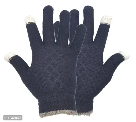 Buttons  Bows Touch Gloves/Woolen Unisex Touchscreen Hand Gloves for Winter/Touchscreen Compatible/Warm  Soft-01 Pair