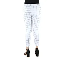 Classic Poly Lycra Checked Jegging for Women-thumb4