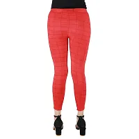 Classic Poly Lycra Checked Jegging for Women-thumb3