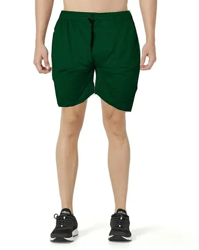 Fabulous Blend Solid Regular Shorts For Men