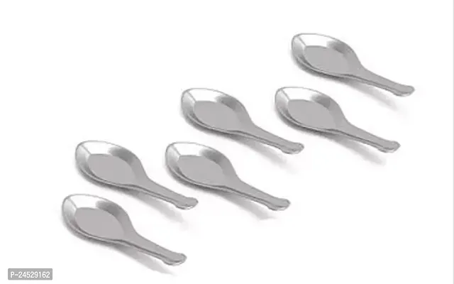 Stainless Steel Tea Spoon and Coffee Spoon Set - 6 Mini Spices Spoons (3.5 Inch) for Masala Dabba