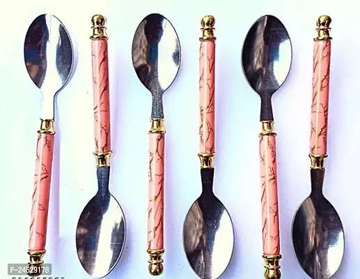 Sip in Style: Stainless Steel Tea Spoon Set - Versatile 12cm Small Spoons for Tea, Coffee, Sugar, and More-thumb0