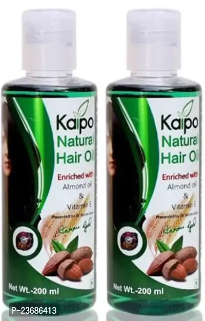 KAIPO Natural Hair Oil Enriched with Almond Oil  Vitamin E (200 ml) Hair Oil  (200 ml)-thumb0