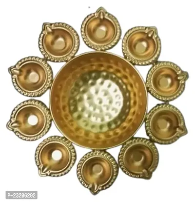 Diwali Diyas Metal Urli for Diwali Decoration Items for Home - 1 Pc Diwali Diya Metal for Home Decoration/Dipawali Decoration Items for Home/Diwali Gift Items Metal Diya for Puja