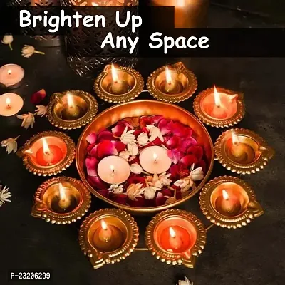 Diwali Diyas Metal Urli for Diwali Decoration Items for Home - 1 Pc Diwali Diya Metal for Home Decoration/Dipawali Decoration Items for Home/Diwali Gift Items Metal Diya for Puja-thumb0