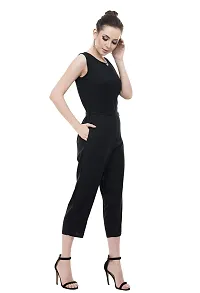 Pkyenterprises Milkyway Trendy Black Rayon Jumpsuit for Girls/Women-thumb3