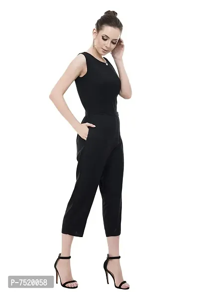 Pkyenterprises Milkyway Trendy Black Rayon Jumpsuit for Girls/Women-thumb4