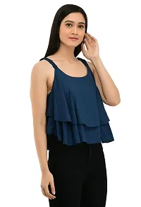 Milkyway Women Rayon Flared Crop top-thumb4