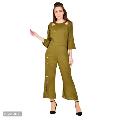 pkyenterprises Women And Girls' Knee Length Jumpsuit.-thumb2