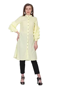 Milkyway Women Stylish Trendy Layered Sleeve Button up Dress-thumb1