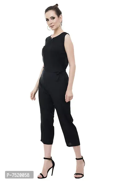 Pkyenterprises Milkyway Trendy Black Rayon Jumpsuit for Girls/Women-thumb3