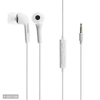 Stylish White In-ear Wired USB Headsets With Microphone-thumb0