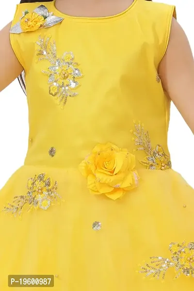 J.K MODEL DRESSES Girls Net Casual Maxi Dress (D36)-thumb2
