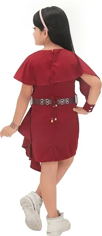 Girls Cotton Blend Casual Mini Dress-thumb1