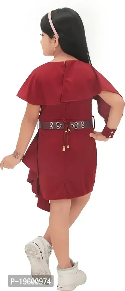Girls Cotton Blend Casual Mini Dress-thumb2