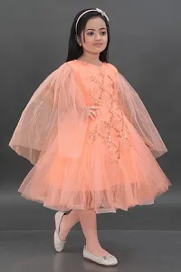 J.K MODEL DRESSES Girls Net Casual Midi Dress (D39)-thumb2