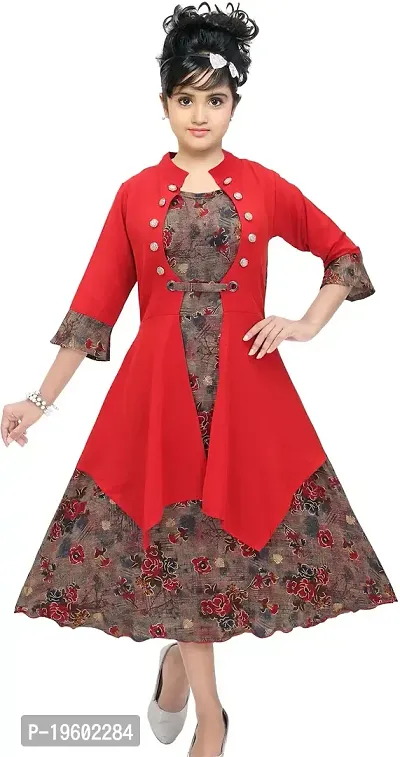 J.K MODEL DRESSES Womens Cotton Rayon Casual Printed Flared Anarkali Kurta (D30)