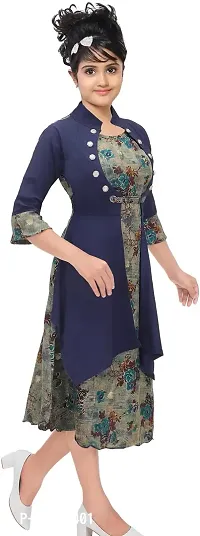 J.K MODEL DRESSES Womens Cotton Rayon Casual Printed Flared Anarkali Kurta (D30)-thumb2
