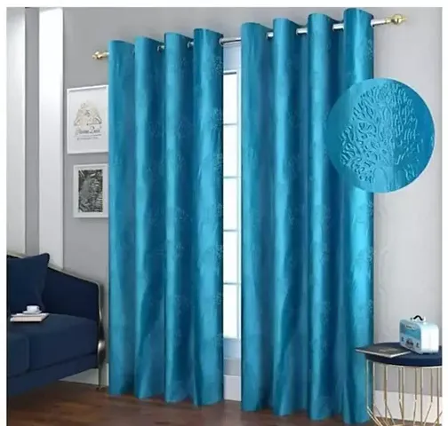 Tree Punching Polyester Curtains Set of 2