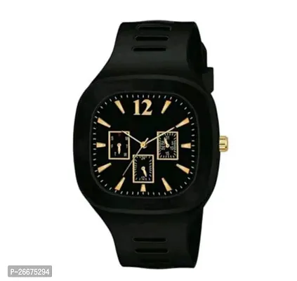 Stylish Black Rubber Other Watches For Men