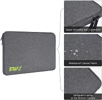 Corfortable Grey Nylon Laptop Sleeve Handbag-thumb2