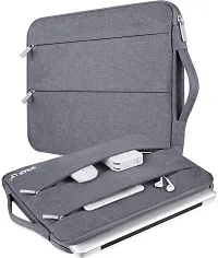 Corfortable Grey Nylon Laptop Sleeve Handbag-thumb1