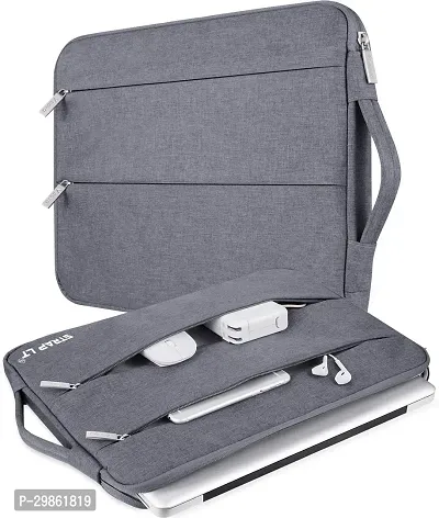 Corfortable Grey Nylon Laptop Sleeve Handbag-thumb2