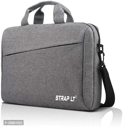 Corfortable Grey Nylon Laptop Sleeve Handbag-thumb2