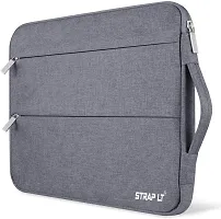 Corfortable Grey Nylon Laptop Sleeve Handbag-thumb1