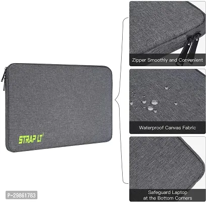 Corfortable Grey Nylon Laptop Sleeve Handbag-thumb3