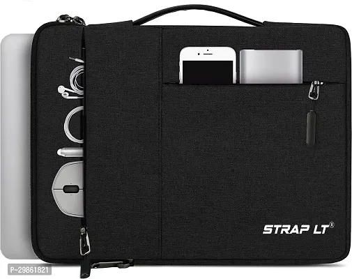 Corfortable Black Nylon Laptop Sleeve Handbag-thumb2