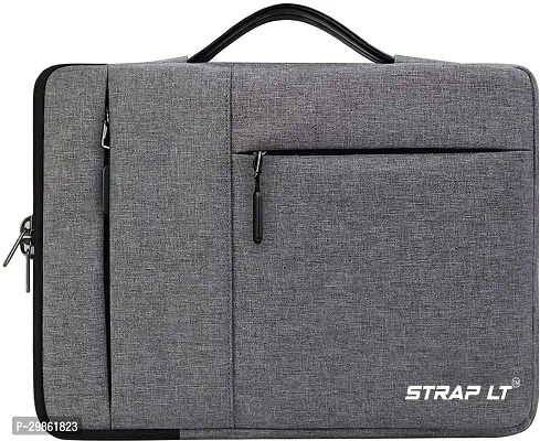 Corfortable Grey Nylon Laptop Sleeve Handbag-thumb3