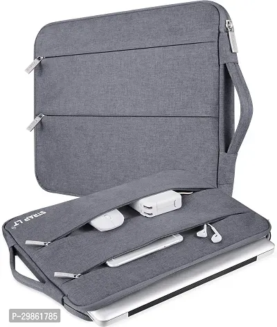 Corfortable Grey Nylon Laptop Sleeve Handbag-thumb0