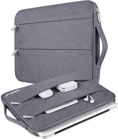 15.6 Inch Laptop Sleeve / Slip Case Cover Bag With Handle (L22_Grey) Laptop Sleeve/Cover  (Grey, 15.6 inch)