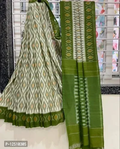 Stylish Pure Linen Digital Print Saree With Beautiful Linen Blouse For Women