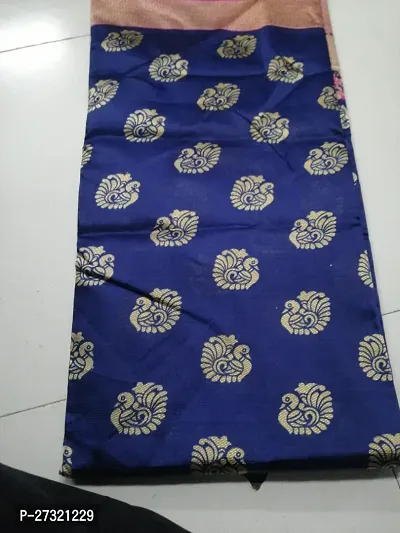 Beautiful Chanderi Silk Saree With Blouse Piece-thumb0