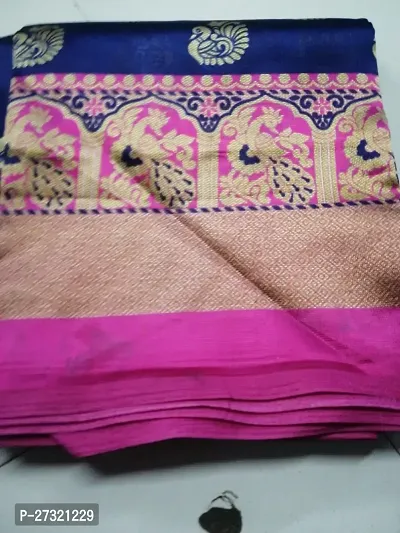 Beautiful Chanderi Silk Saree With Blouse Piece-thumb4