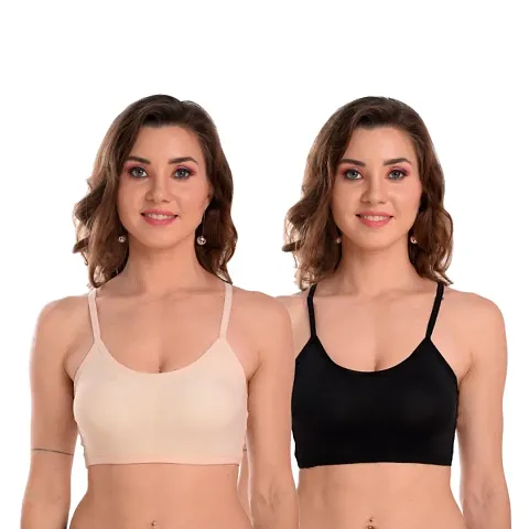 Buy Women's Solid Adjustable Non Padded Sports Bras (Set of 4) Online In  India At Discounted Prices