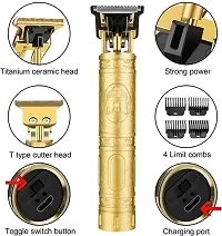 T9 Vintez Trimmer For All in One Use For Cut Hair Fully Waterproof Trimmer 45 min Runtime 3 Length Settings  (Gold)-thumb1