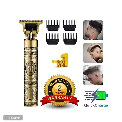 T9 Vintez Trimmer For All in One Use For Cut Hair Fully Waterproof Trimmer 45 min Runtime 3 Length Settings  (Gold)-thumb0